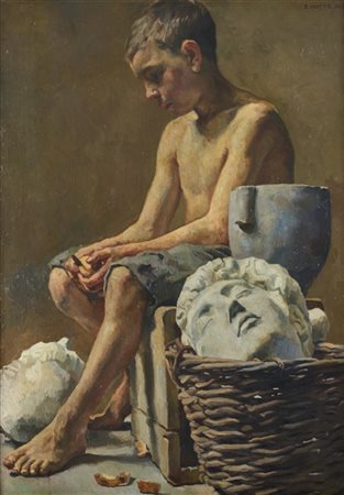 Emilio Notte "Scugnizzo napoletano" 1923
olio su tavola (cm 100x70)
firmato e da