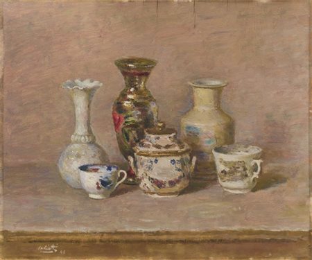 Alberto Salietti "Composizione" 1948
olio su compensato (cm 50x60)
firmato e dat