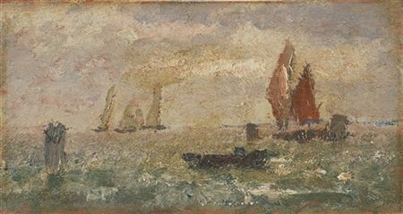 Beppe Ciardi "Impressione veneziana: 30 marzo h 12" 1928
olio su compensato (cm