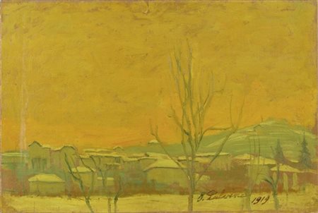 Innocente Salvini "Inverno" 1919
olio su tela (cm 50x73)
firmato e datato in bas