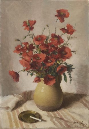 Noel Quintavalle "Papaveri" 1947
olio su tela (cm 65x45)
firmato e datato in bas