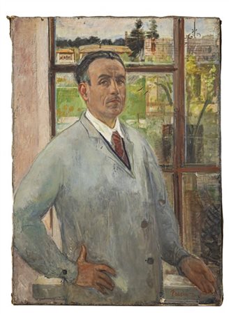 Donato Frisia "Autoritratto" 1936
olio su tela (cm 100x73)
firmato e datato in b