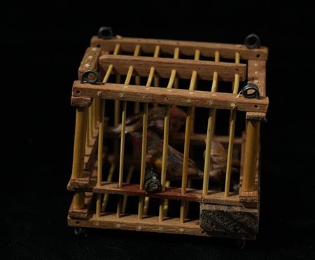 Gabbietta con cardellini