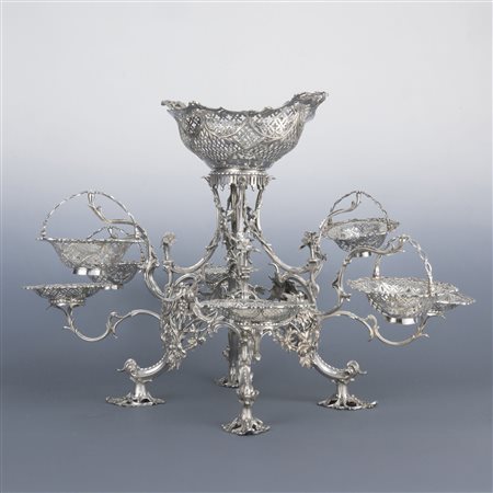 Épergne o centrotavola in argento, Londra, 1766