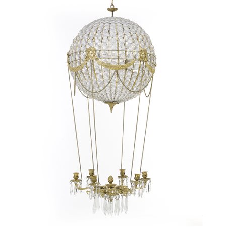 Lampadario a mongolfiera, Russia, XIX secolo