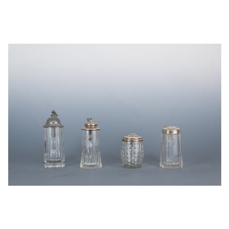 Quattro boccali da birra, area tedesca del XIX secolo