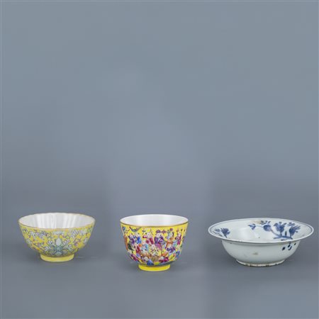 Tre ciotole, Cina, XVII/XIX secolo
