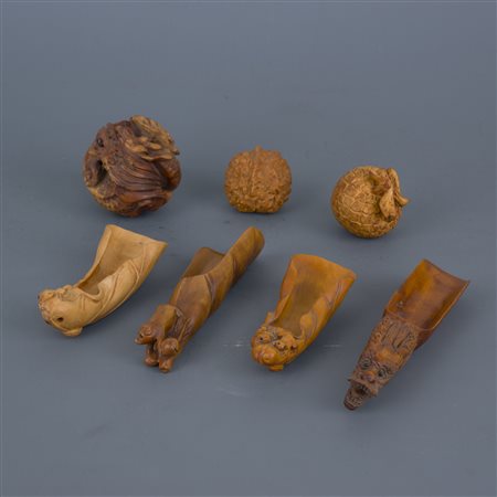 Quattro cucchiai da tè e tre sfere, Cina, inizio del XX secolo