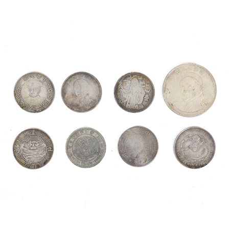 Otto monete, Cina, XIX/XX secolo