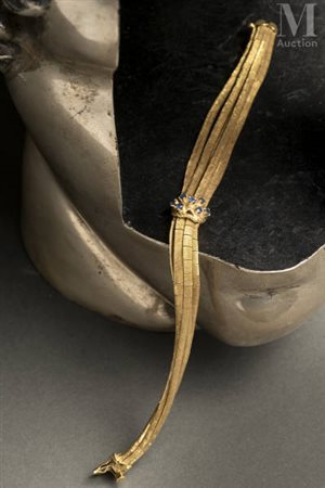 Bracelet rubans et saphirs