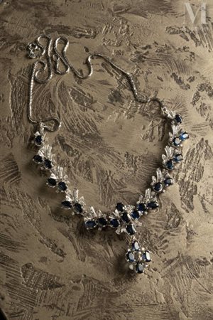 Collier saphirs et diamants
