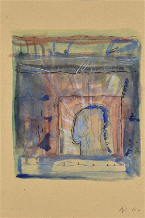 Bruno Conte (1939 - 2021) SENZA TITOLO, 1961 tecnica mista su carta, cm...