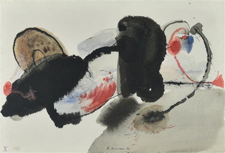 Nino Aimone (1932 - 2020) SENZA TITOLO, 1992 tecnica mista su carta, cm...