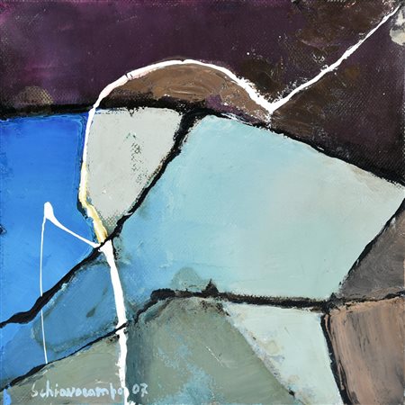 Paolo Schiavocampo (1924 - 2022) SENZA TITOLO, 2008 olio su tela, cm 20x20...