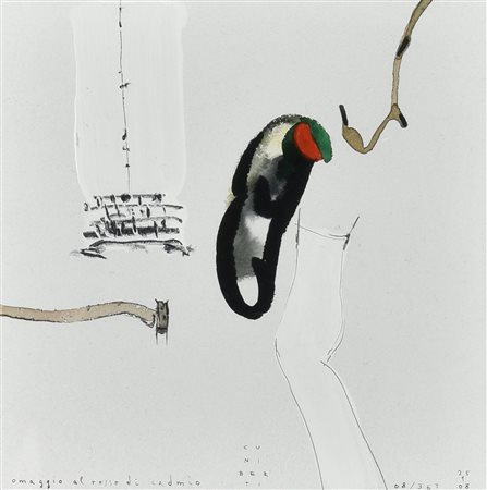 Pirro Cuniberti (1923) OMAGGIO AL ROSSO DI CADMIO, 2008 acrilico, acquarello,...