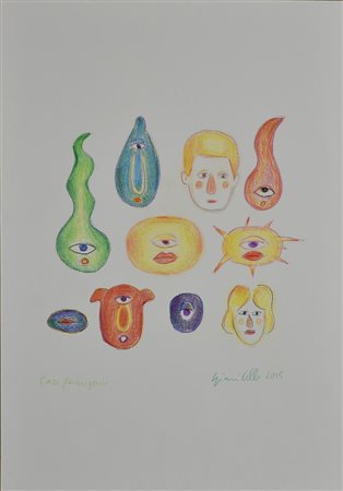 Gianni Cella (1953) CAOS PRIMIGENIO, 2015 pastello su cartoncino, cm...