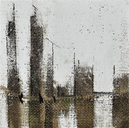 Alessandro Di Cola (1981) FU INDU, 2015 tecnica mista su tela di juta, cm...