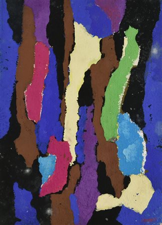 Carmelo Savelli (1937 - 1991) SENZA TITOLO tecnica mista su cartone, cm...