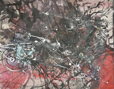 Guido Biasi (1933 - 1982) NUCLEARE, 1959 tecnica mista su cartoncino, cm...