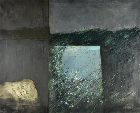 Giuseppe Banchieri (1927 - 1994) IL QUADRO NEL PRATO, 1965 olio su tela, cm...