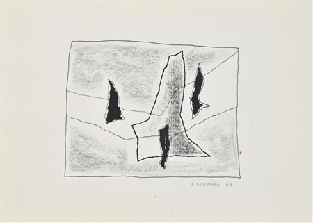 Luigi Veronesi (1908 - 1998) SENZA TITOLO, 1960 china e pastelli su carta, cm...