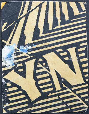Mimmo Rotella (1918 - 2006) SENZA TITOLO, 1961 pittura e decollage su carta...