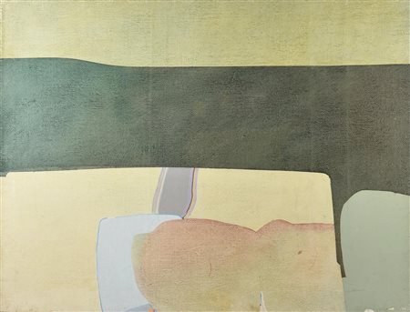 Alberto Garutti (1948 - 2023) SENZA TITOLO olio su tela di juta, cm 60x80 firma