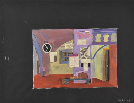 Franco Garelli SENZA TITOLO collage e tecnica mista su cartoncino, cm 50x65...