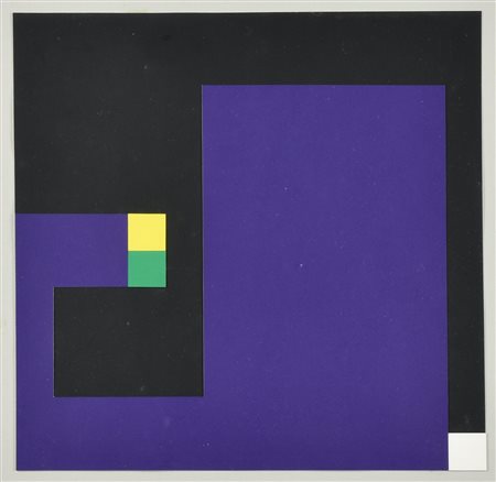 Bruno Munari (1907 - 1998) NEGATIVO - POSITIVO, 1989 collage su cartoncino,...