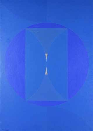 Galliano Mazzon (1896 - 1978) SENZA PIU' PESO, 1971 olio su tela, cm 100x70...