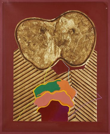 Gottardo Ortelli UNA PRESENZA INGOMBRANTE, 1961 tecnica mista su tela, cm...