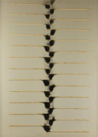 Bernard Aubertin (1934 - 2015) PARCOURS D'ALLUMETTES, 1974 fiammiferi...