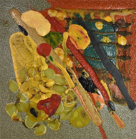 Omar Ronda (1947 - 2017) GENETIC FUSION, 1989 materie plastiche, cm 65x65 sul...