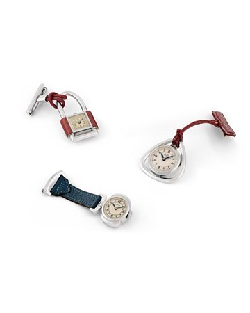 Enicar, Beyer, Liema - lotto di tre spille orologio New-old-stock