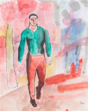 Sandro Chia (Firenze, 1946) Senza titolo 2005 Guache e matita su carta cm....