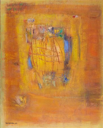Antonio Corpora (Tunisi, 1909 - Roma, 2004) Composizione 1962 Olio su tela...