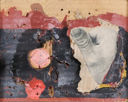 Claudio Cintoli (Imola, 1935 - Roma, 1978) Autostop 1962 Collage e interventi...