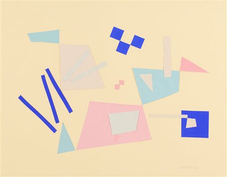 Atanasio Soldati (Parma, 1896 - Parma, 1953) Senza titolo 1949 Collage su...