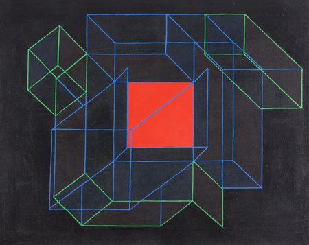 Achille Perilli (Roma, 1927 - 2021) Frame 1982 Tecnica mista su tela cm....