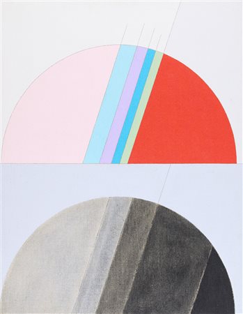 Eugenio Carmi (Genova, 1920 - Lugano, 2016) Omaggio a Stendhal 1997 Olio su...