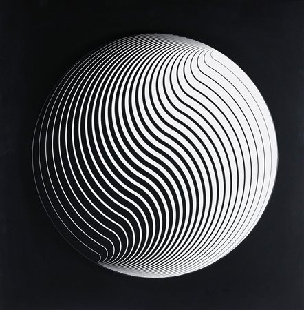 Marina Apollonio (Trieste, 1940) Dinamica 5H graduato ø 50 2015-2025 Smalto...