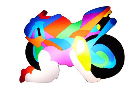 Marco Lodola (Dorno (Pv), 1955) Pin - up 2002 Perspex e neon cm. 93,5x126x12...