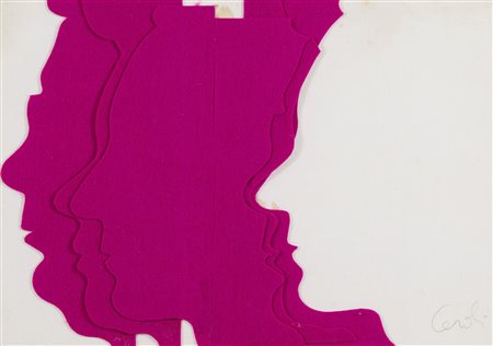 Mario Ceroli (Castelfrentano (Ch), 1938) I Cento Colori 1972 Collage di...