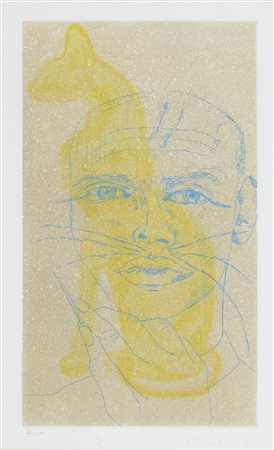 Francesco Clemente (Firenze, 1928) Autoritratto Acquaforte e acquatinta di...