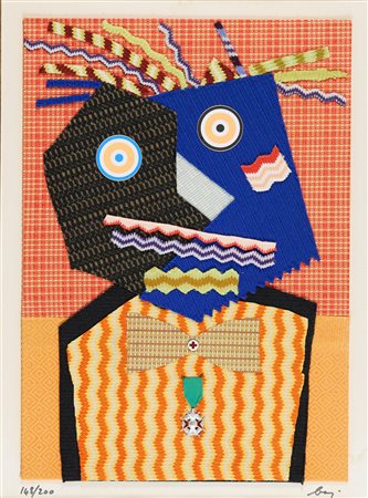 Enrico Baj (Milano, 1924 - 2003) Mr Dupont de Nemours 1969 Multiplo...