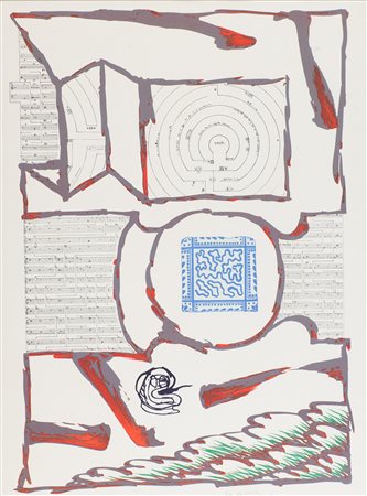 Pierre Alechinsky (Bruxelles, 1927) Senza titolo Litografia su carta cm....