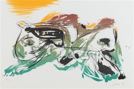 Asger Jorn (Vejrum (Dk), 1914 - Aarhus (Dk), 1973) Cuba 1970 Litografia su...