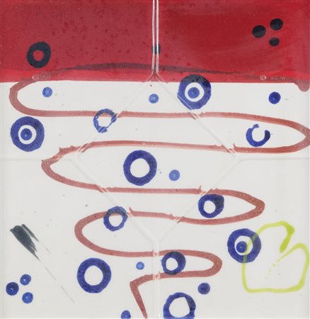 Nicola De Maria (Foglianise (Bn), 1954) Senza titolo Ceramica policroma cm....