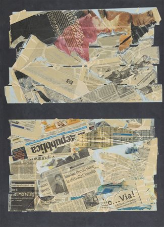 Giuseppe Chiari (Firenze, 1926 - 2007) Senza titolo 2001 Collage su...