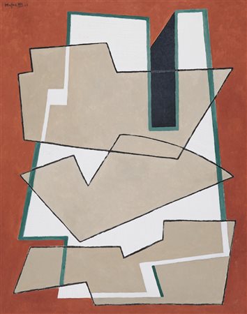 Alberto Magnelli (Firenze, 1888 - Parigi, 1971) Conception dirigée 1968 Olio...